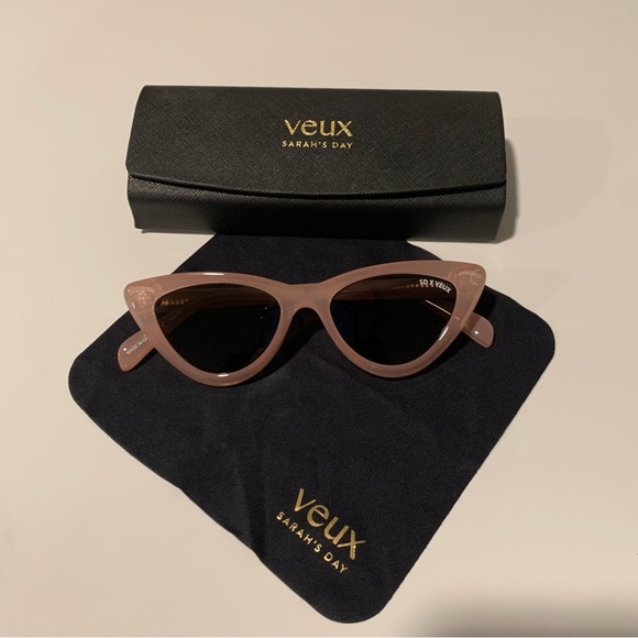 NWOT Veux x Sarah’s Day Virgo Ice Pink Sunglasses - Picture 1 of 7